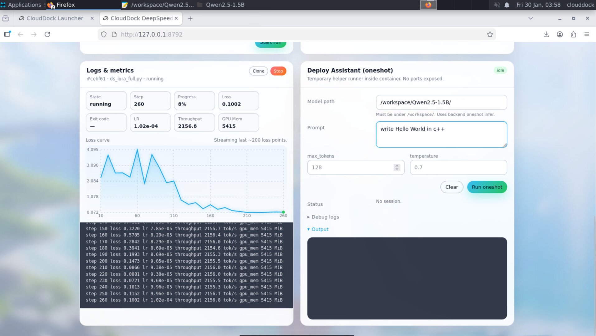 Deploy Helper: configure test