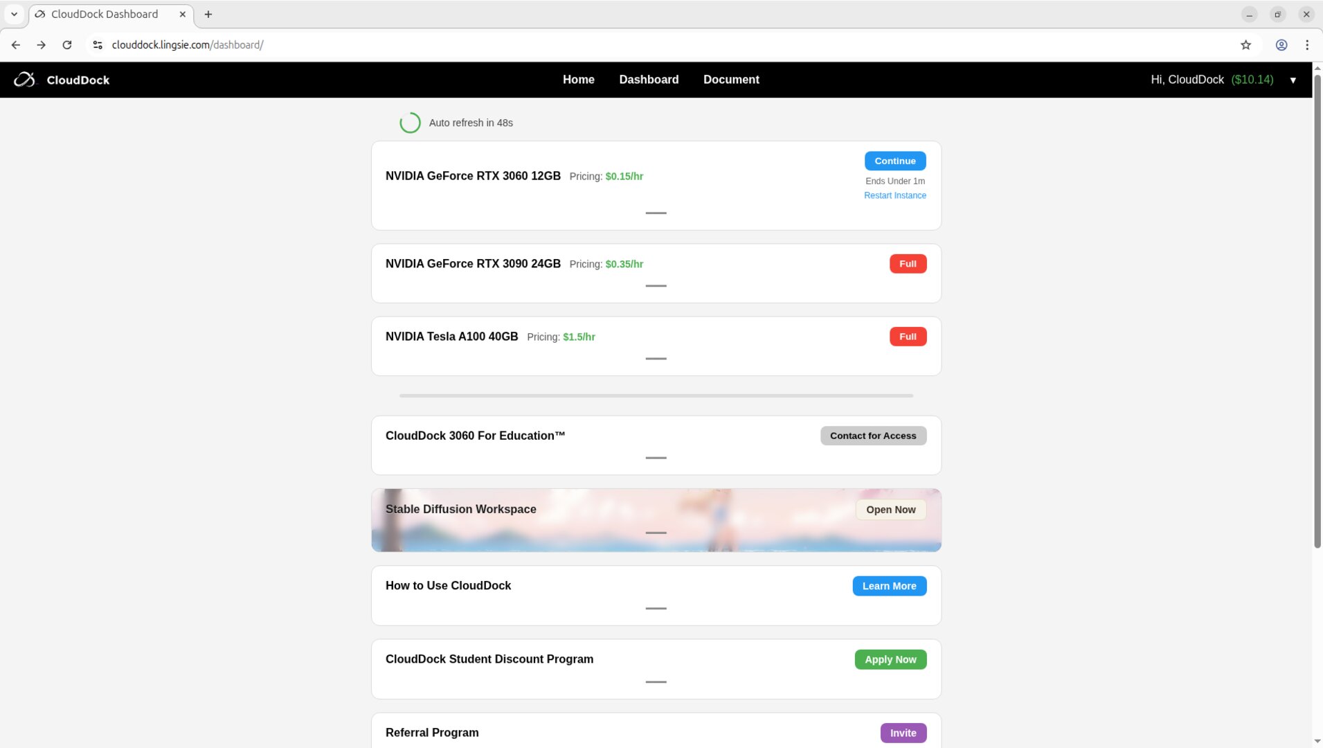 End session / back to Dashboard