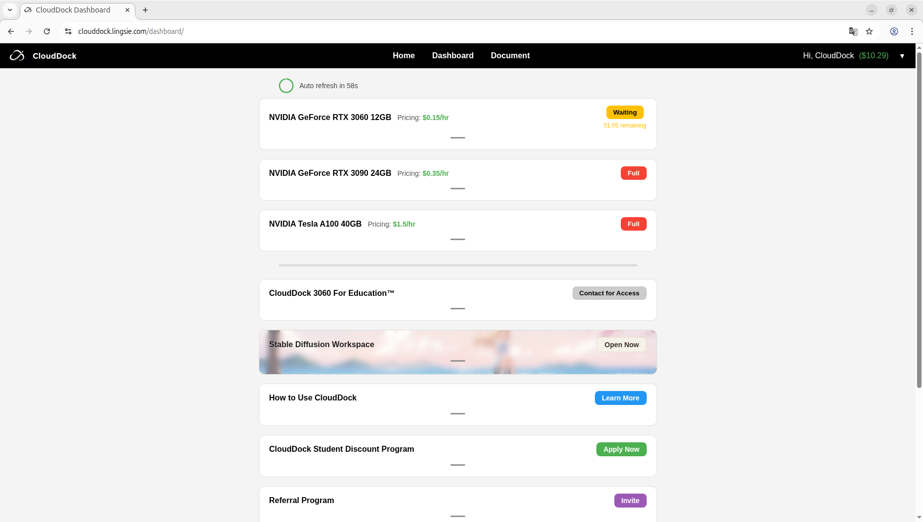 Transparent queue view with position and ETA