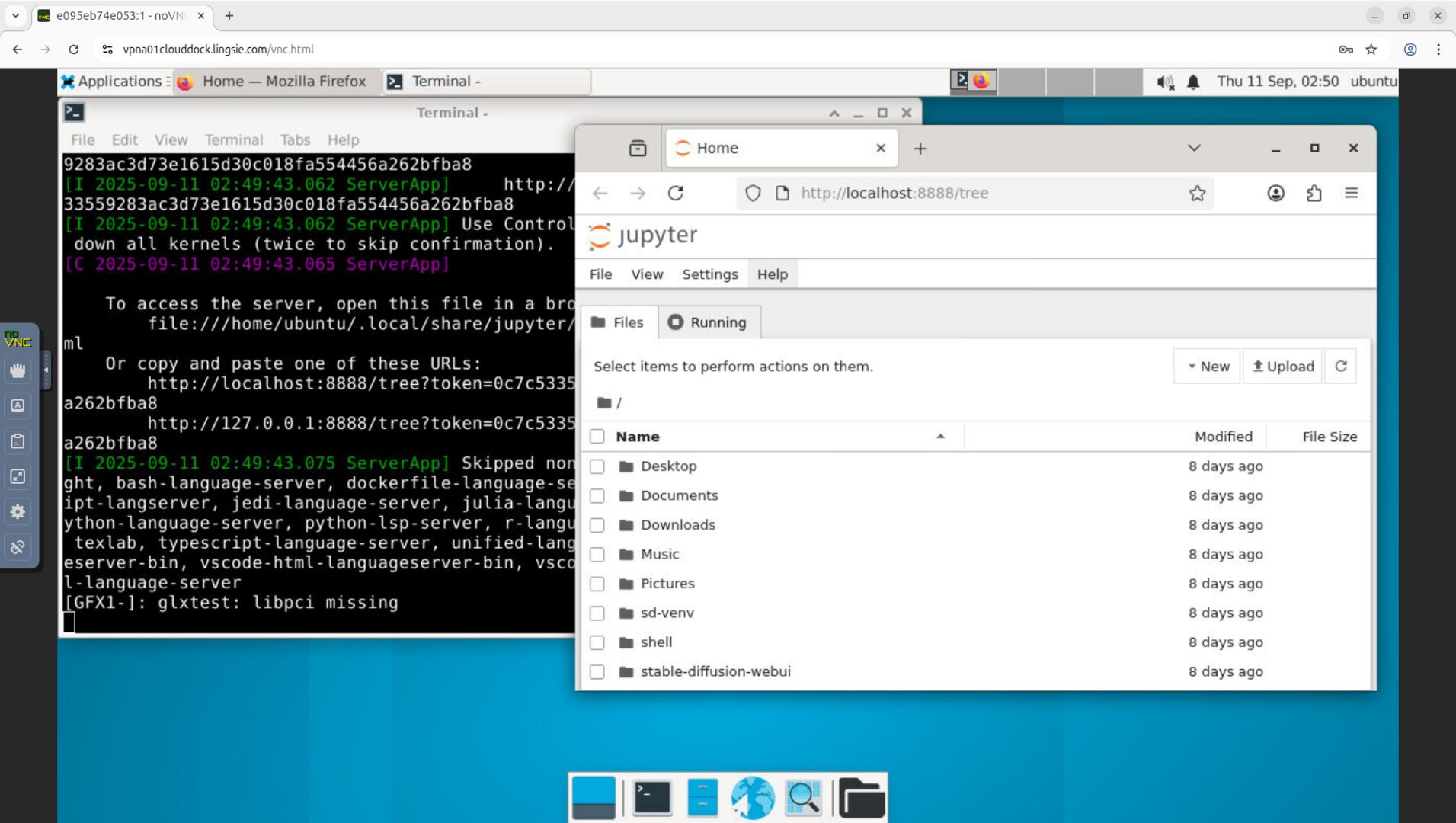 Terminal launching Jupyter