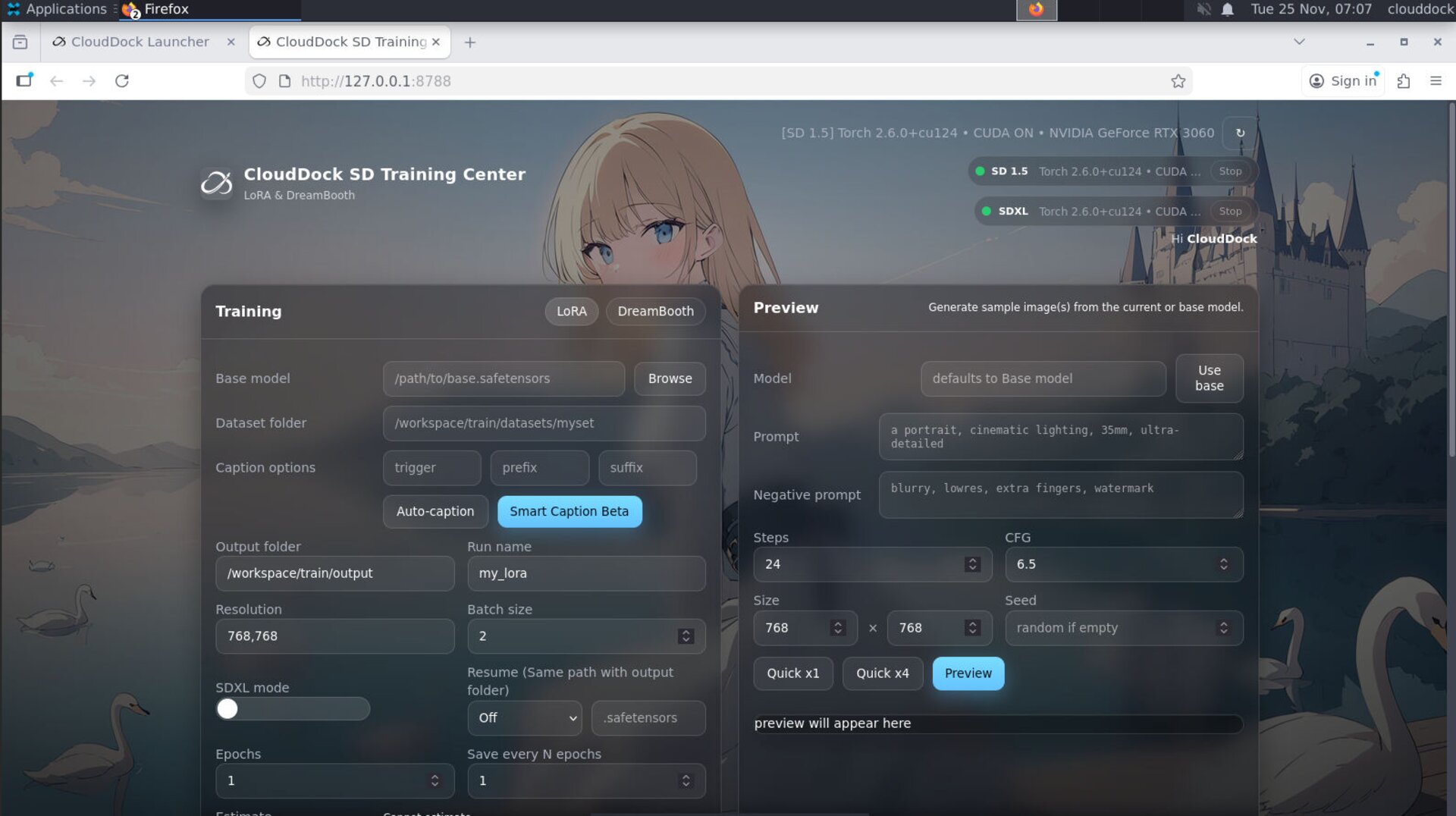 Updated Training Center main view