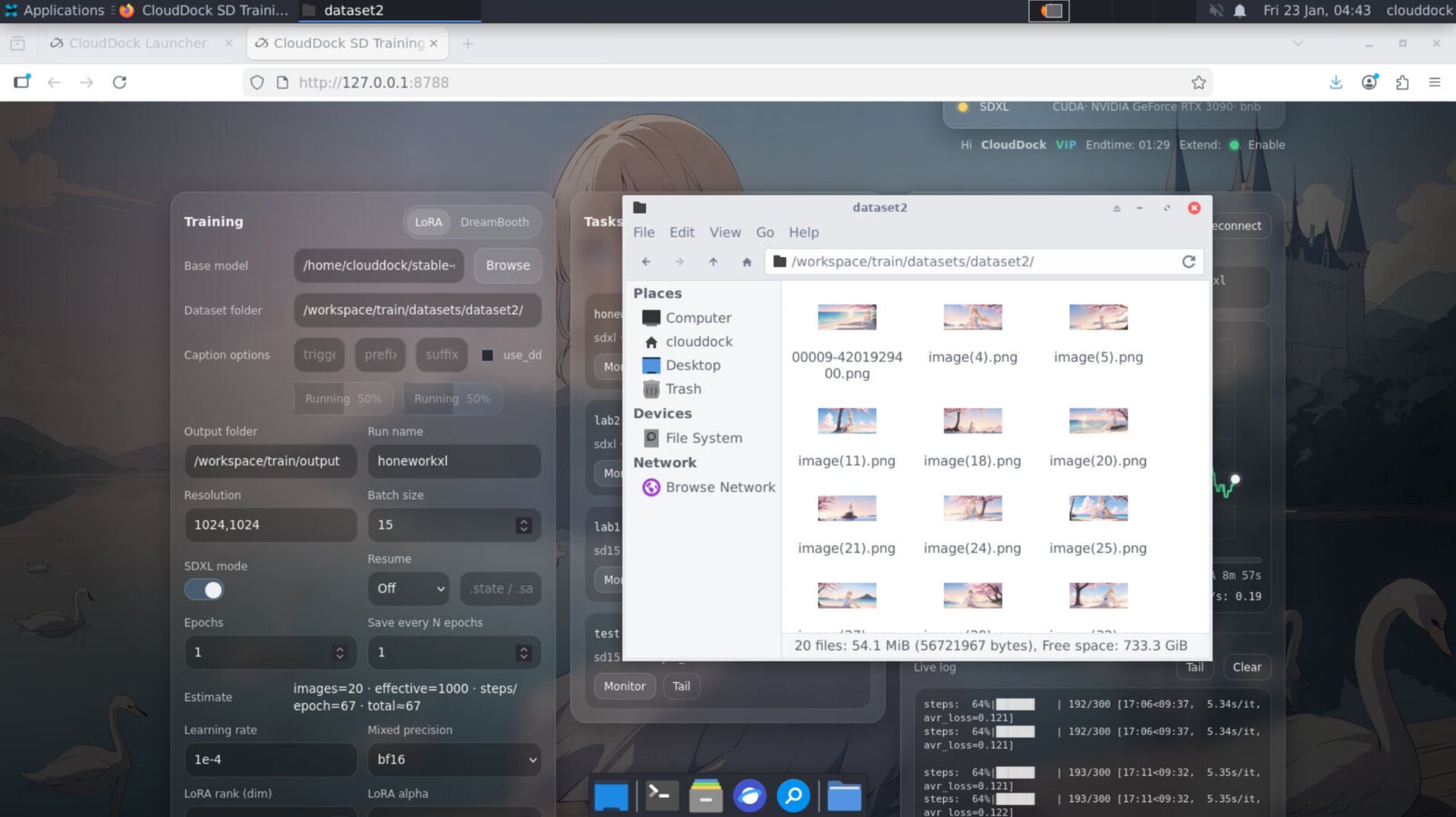 Caption progress bar