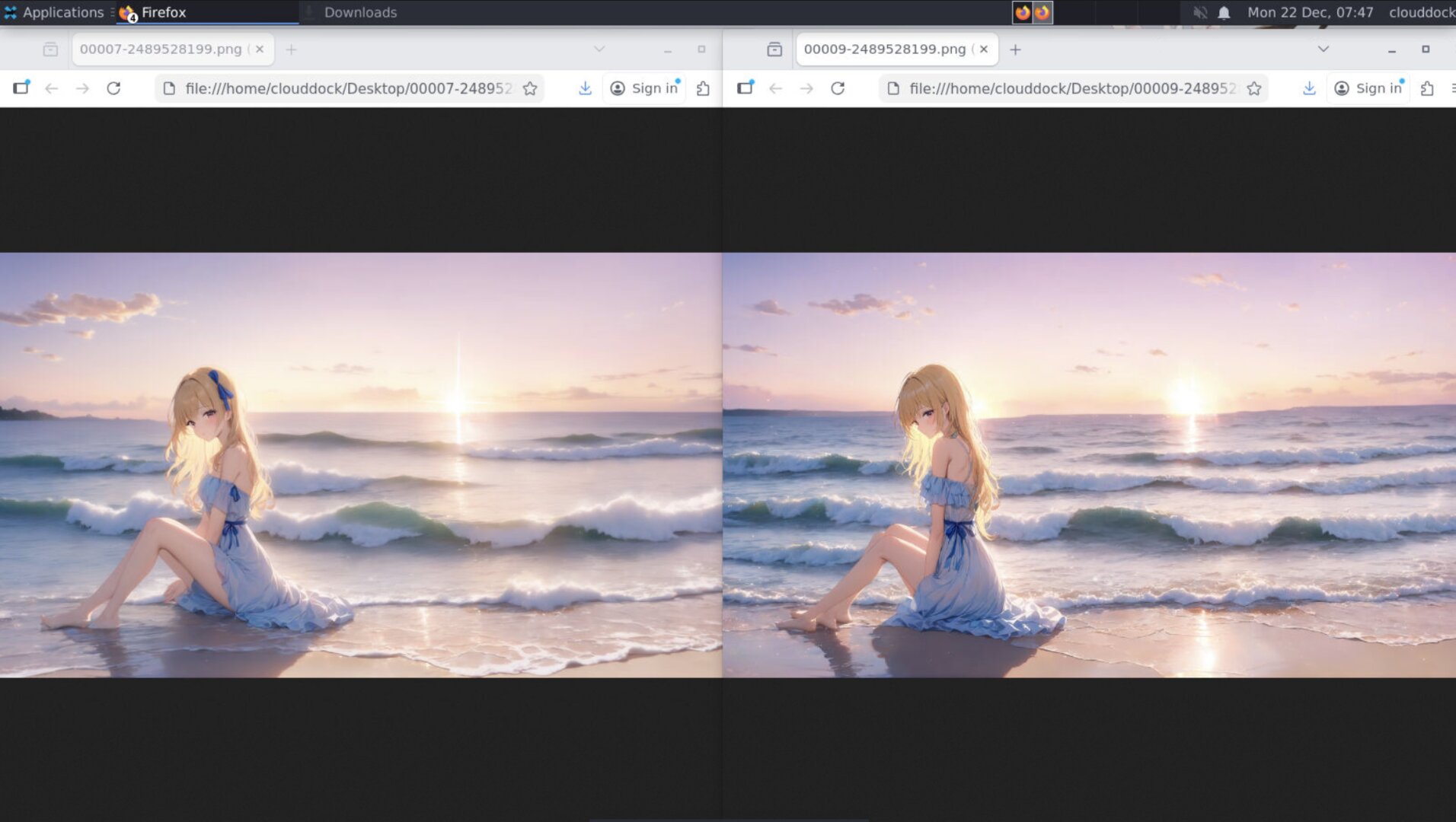 Comparison of a clean hi-res result versus a mushy hi-res result