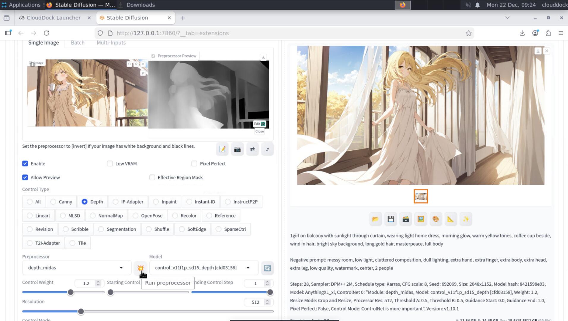 Previewing a ControlNet map inside the UI before generating