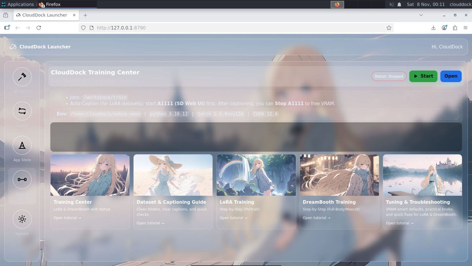 Open Training Center from Launcher