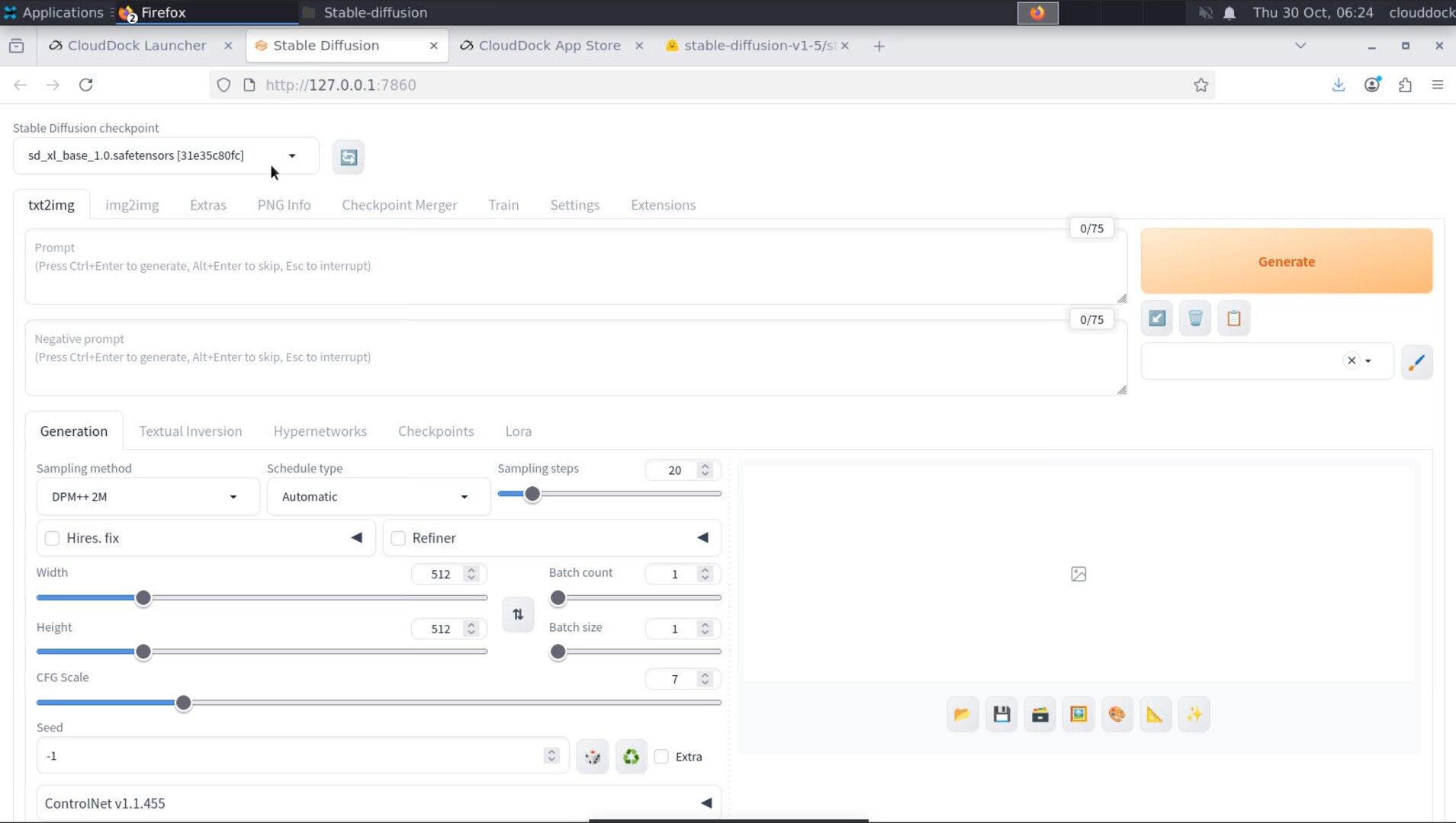 Checkpoint now listed in the dropdown