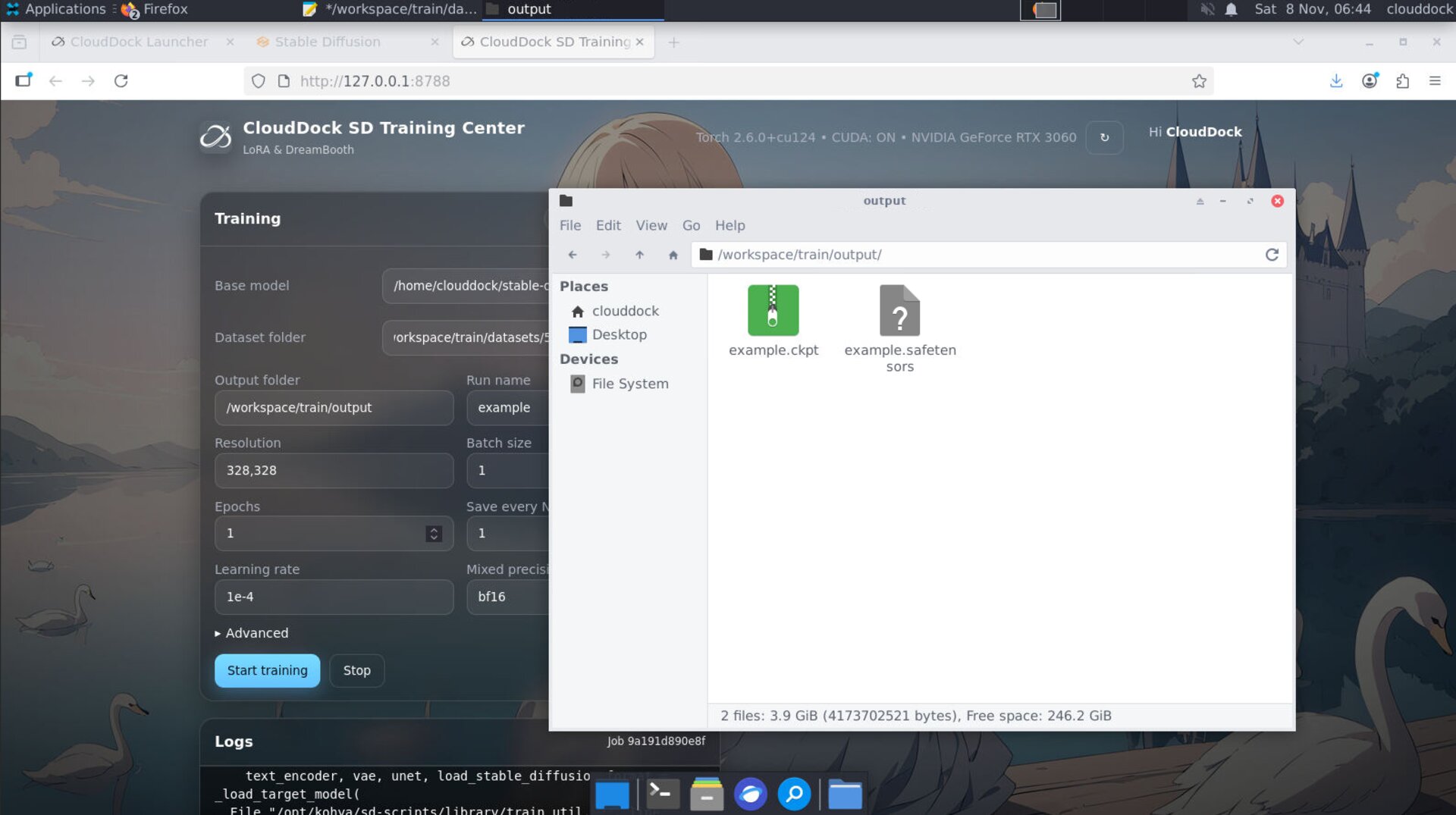 params.json next to outputs
