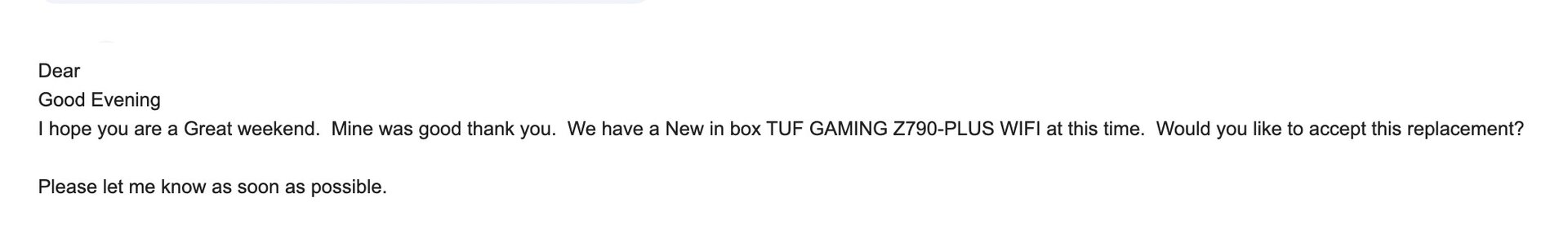 Email: NIB TUF offer